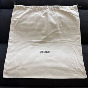 Celine Paris Dust Bag Drawstring Off White Canvas Storage Bag 18x19
